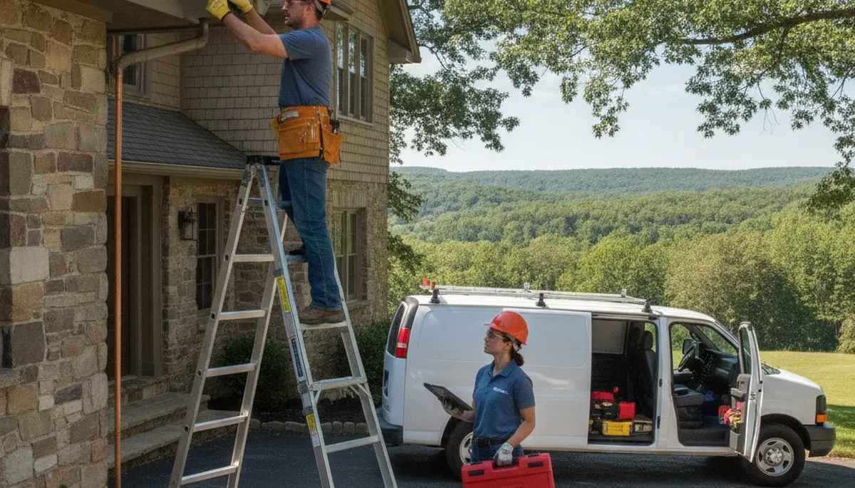 Plumbing repair service truck in Saint Charles, MO for local emergency plumbing repairs