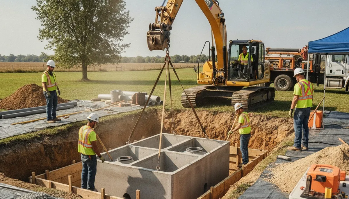 Septic tank installation in Saint Charles, MO by On Call Plumbers for residential plumbing service