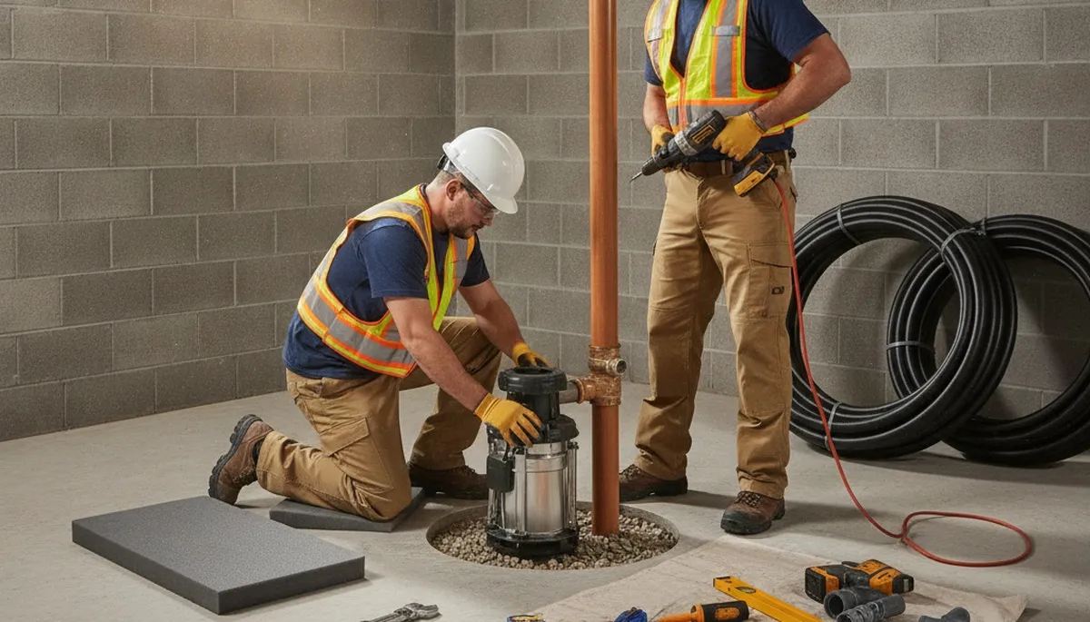 Sump pump installation service for Saint Charles, MO homes to help prevent basement flooding