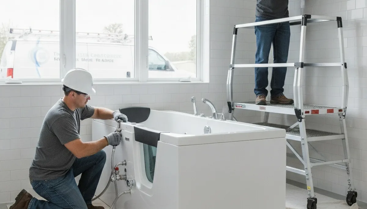 Walk-in tub installation by plumber for Saint Charles, MO homes with safe, accessible bathing comfort
